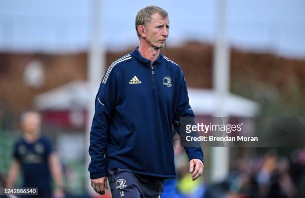 London , United Kingdom - 2 September 2022; Leinster head coach Leo Cullen before the pre-season friendly match between Harlequins and Leinster at...
