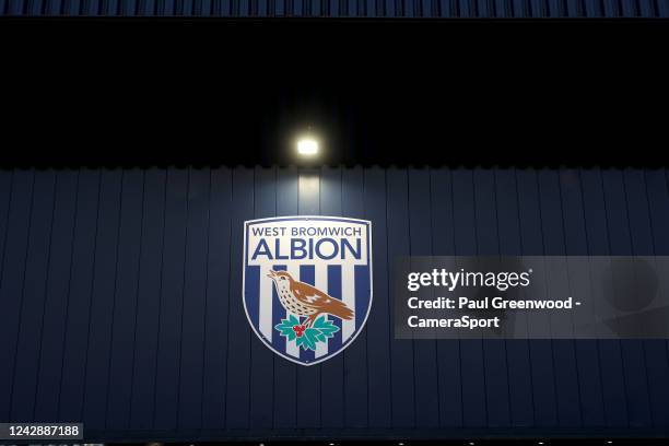 General view of the West Bromwich Albion logo on the stadium facade during the Sky Bet Championship between West Bromwich Albion and Burnley at The...