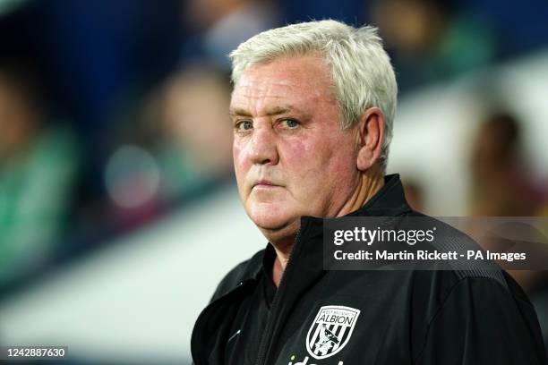 West Bromwich Albion manager Steve Bruce during the Sky Bet Championship match at The Hawthorns, West Bromwich. Picture date: Friday September 2,...