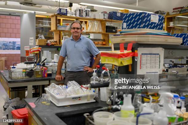 Professor of Biology John Dennehy poses for a portrait at a lab in Queens College on August 25 in New York City. - Since the first polio case was...