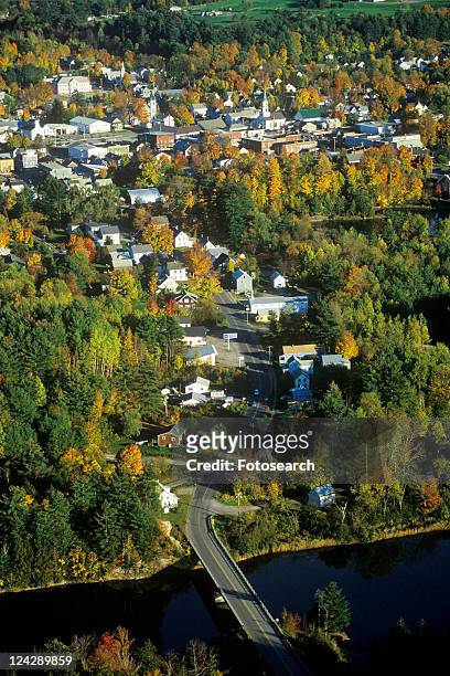 aerial view of morrisville - morrisville vt stock pictures, royalty-free photos & images