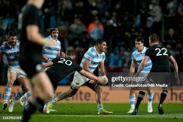 Pablo Matera of Argentina in action during the Rugby Championship game at FMG Stadium Waikato on September 3, 2022 in Hamilton, New Zealand.