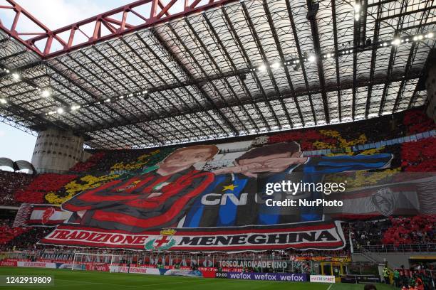 Milan fans during AC Milan against FC Inter, Serie A, at Stadio San Siro on September 03rd, 2022.