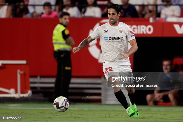 Isco of Sevilla during the La Liga Santander match between Sevilla v FC Barcelona at the Estadio Ramon Sanchez Pizjuan on September 3, 2022 in...