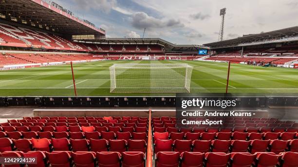 General view of the City Ground during the Premier League match between Nottingham Forest and AFC Bournemouth at City Ground on September 3, 2022 in...