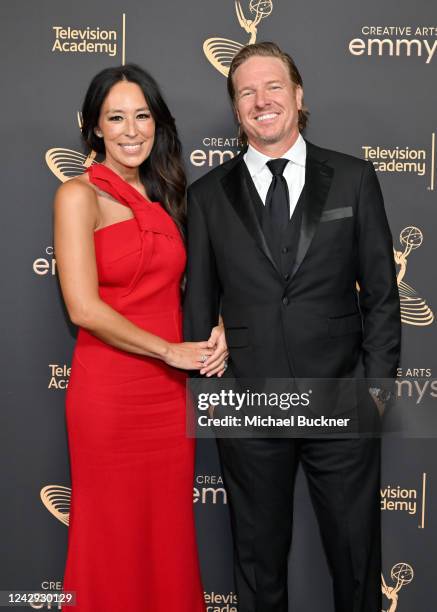 Joanna Gaines and Chip Gaines at the 2022 Creative Arts Emmy Awards press room held at the Microsoft Theater on September 3, 2022 in Los Angeles,...