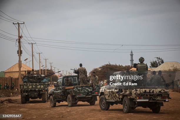 Ethiopian African Union Mission to Somalia troops patrol the streets as Martin Griffiths, Under Secretary General for the United Nations Humanitarian...