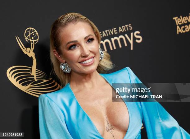Real estate broker Mary Fitzgerald attends the first day of the 74th Primetime Creative Arts Emmy Awards at the Microsoft Theater in Los Angeles, on...