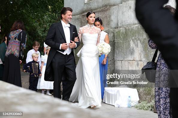 Mathias Rohla Father Martin Rohla and bride Mia Rohla arrive to the wedding of ...