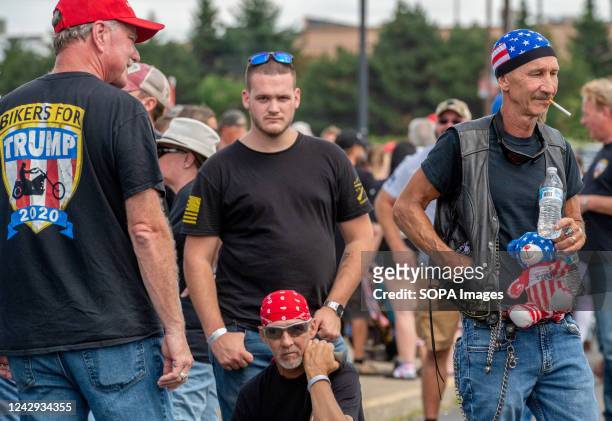 Bikers for Trump arrive at the Trump rally. Former President Donald Trump held a rally in Wilkes-Barre-Barre Township. An estimated 10,000 people...