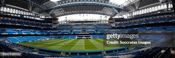 Santiago Bernabeu Stadium of Real Madrid during the La Liga Santander match between Real Madrid v Real Betis Sevilla at the Estadio Santiago Bernabeu...