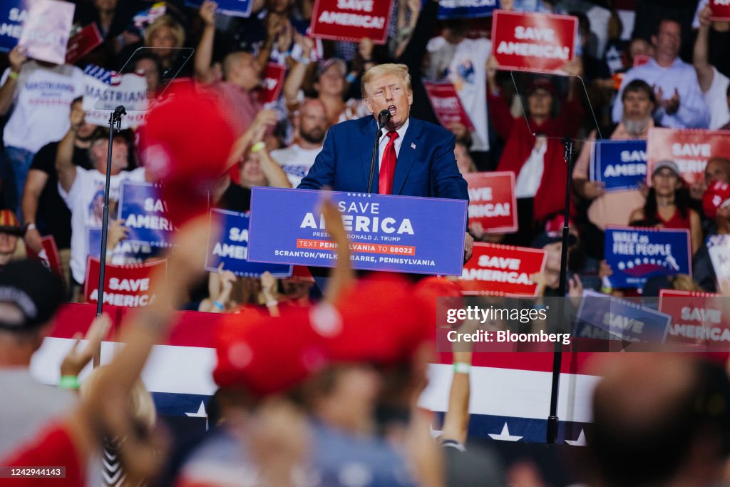 Former President Trump Holds Rally In Support Of 'Pennsylvania Trump Ticket'