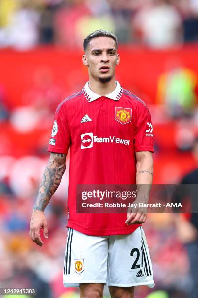 Antony Matheus dos Santos of Manchester United during the Premier League match between Manchester United and Arsenal FC at Old Trafford on September...
