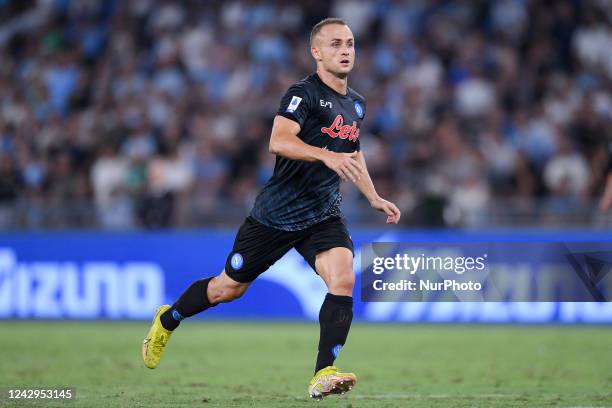 Stanislav Lobotka of SSC Napoli during the Serie A match between SS Lazio and SSC Napoli at Stadio Olimpico, Rome, Italy on 3 September 2022.