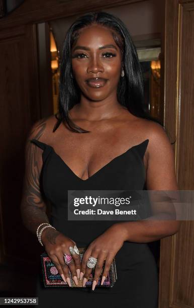 Tiwa Savage attends a celebration of Edward Enninful's new memoir "A Visible Man" at Claridge's Hotel on September 4, 2022 in London, England.