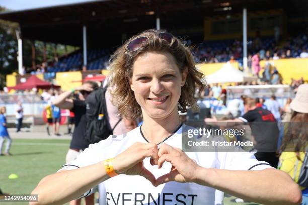 Anjorka Strechel during the "Kicken mit Herz" charity event on September 4, 2022 in Hamburg, Germany.