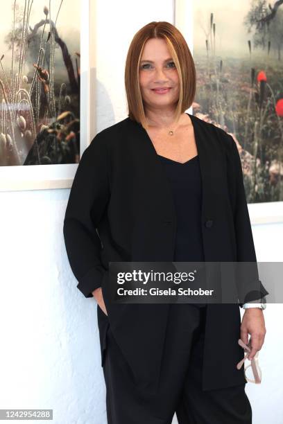 Jenny Jürgens during her vernissage for the Miradas exhibition on September4, 2022 at PENDART and FOTO ART atelier in Pullach, near Munich, Germany.