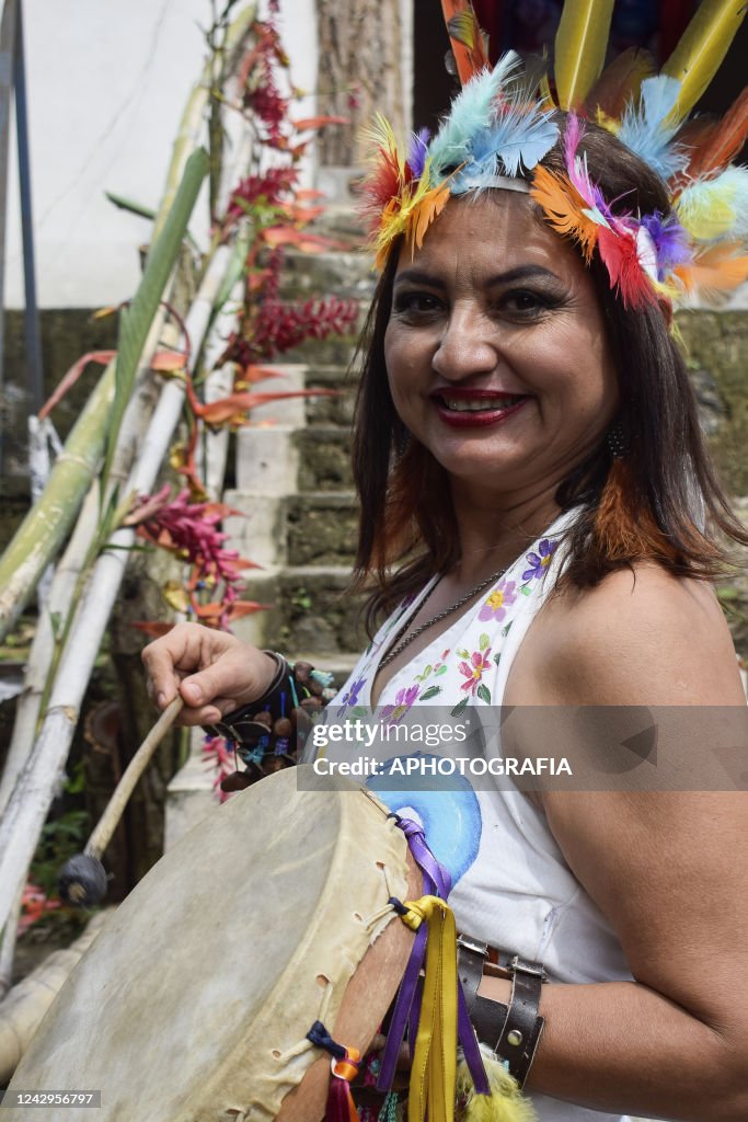 Internacional Indigenous Women's Day ritual in El Salvador
