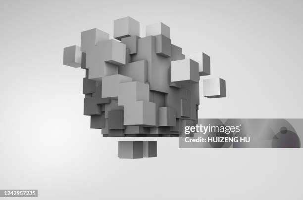 abstract cubes. futuristic, concept - 立方体 ストックフォトと画像