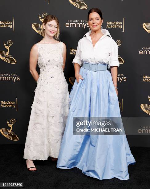 Actress Marcia Gay Harden and her daughter, Julitta Dee Harden Scheel, attend the second day of the 74th Primetime Creative Arts Emmy Awards held at...