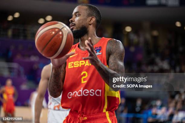 Lorenzo Brown of Spain plays against Georgia during Day 3 Group A of the FIBA Eurobasket 2022 between Spain and Georgia at Tbilisi Arena. Final...