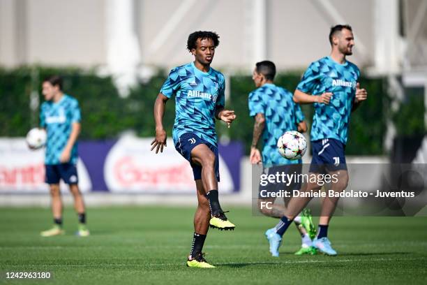 Juan Cuadrado of Juventus at JTC on September 5, 2022 in Turin, Italy.