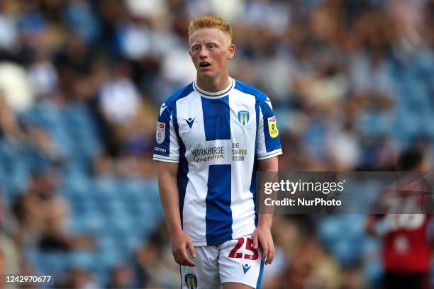 Matty Longstaff of Colchester United in second half action during the Sky Bet League 2 match between Colchester United and Hartlepool United at the...