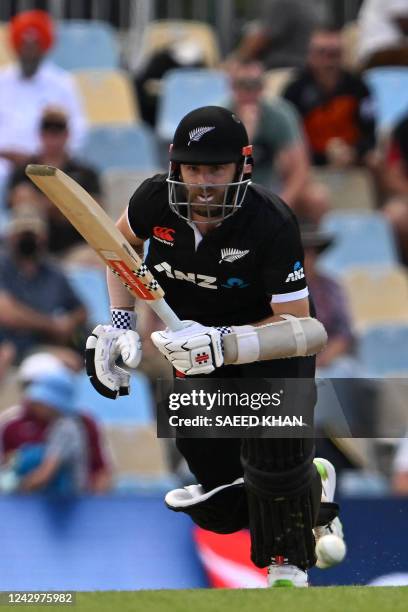 New Zealand's Kane Williamson runs between the wickets during the first one-day international cricket match between Australia and New Zealand at the...