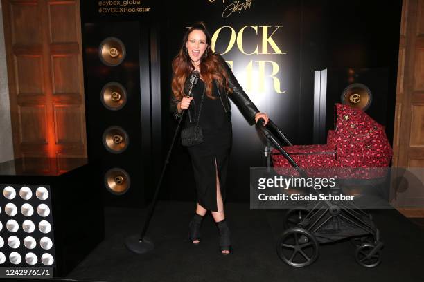 Singer Jasmin Wagner during the Alec Voelkel x Cybex Rockstar collection launch at Soho House on September 5, 2022 in Berlin, Germany.
