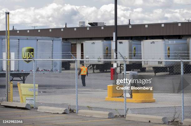 United Parcel Service warehouse and distribution centre in an industrial park in Montreal, Quebec, Canada, on Thursday, Sept. 1, 2022. Delays stem...