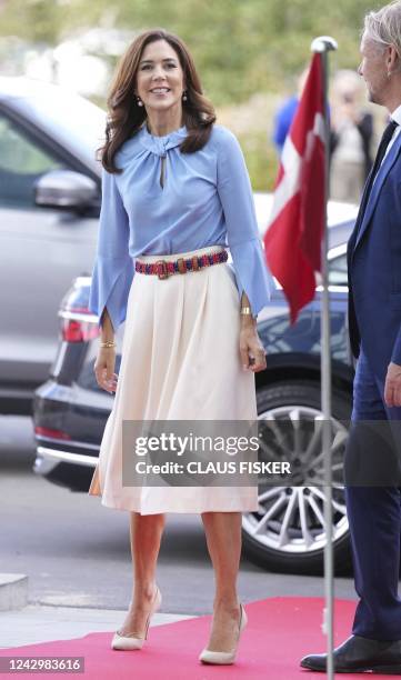 Crown Princess Mary of Denmark arrives to inaugurate the UC SYD Campus Kolding on September 6, 2022 in Kolding, Denmark. - The new campus will in the...