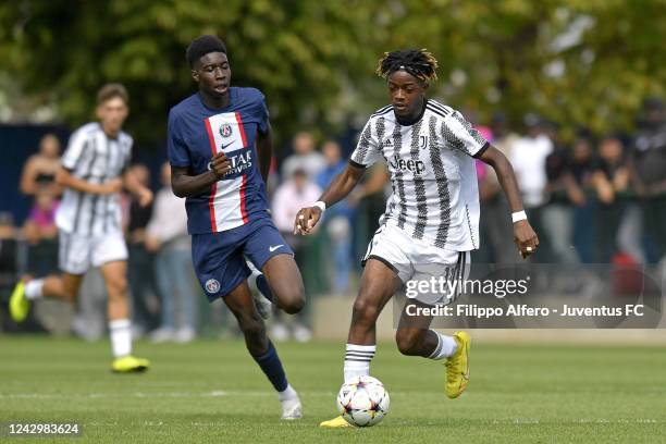 Samuel Mbangula of Juventus during the UEFA Youth League match between Paris Saint Germain and Juventus at Stade Georges Lefevre on September 06,...