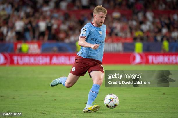 Kevin De Bruyne of Manchester City during the UEFA Champions League group G match between Sevilla FC and Manchester City at Estadio Ramon Sanchez...