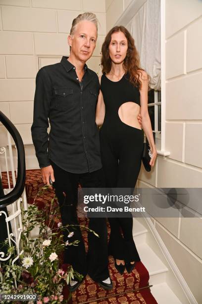 Jefferson Hack and Anna Cleveland attend an intimate dinner to celebrate the launch of new wellness brand Cosmoss By Kate Moss at The Twenty Two on...