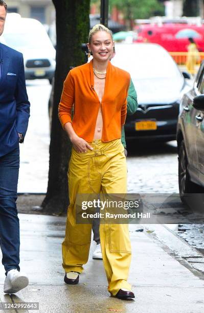 Gigi Hadid is seen in SoHo on September 6, 2022 in New York City.