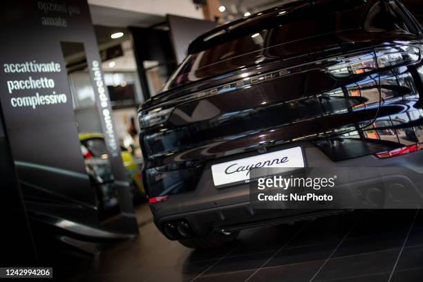 Porsche Cayenne E-Hybrid at a Porsche dealership in Rome, Italy, on September 6, 2022. -Volkswagen AG said on Monday it will pursue an initial public...