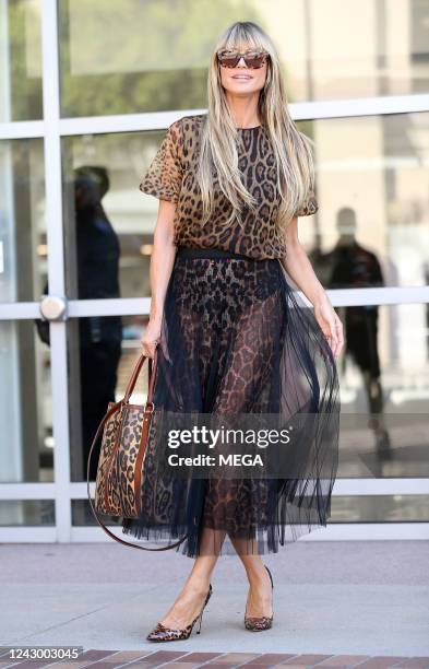 Heidi Klum is seen arriving at "Americas Got Talent" on September 06, 2022 in Los Angeles, California.