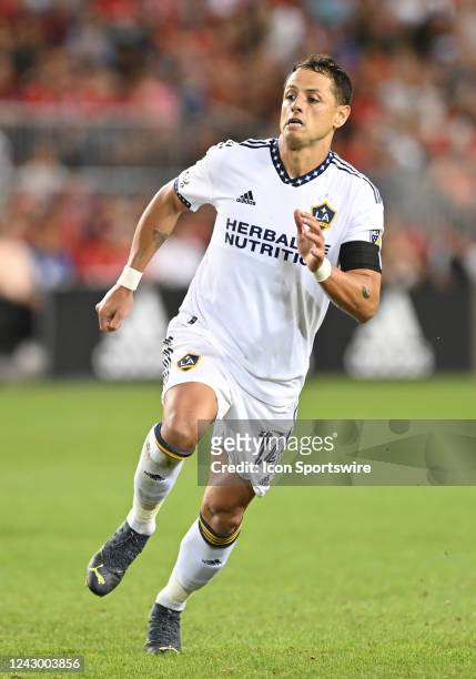 Los Angeles Galaxy forward Javier Hernández tracks the play up the pitch during the MLS regular season game between LA Galaxy and Toronto FC on...