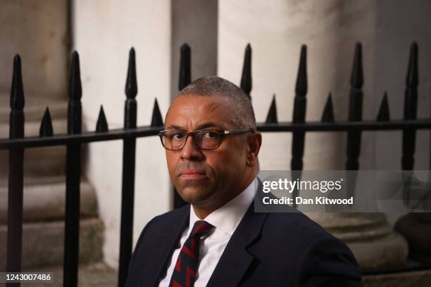 Foreign Secretary James Cleverly arrives in Downing Street for the first cabinet meeting after Liz Truss took office as the new Prime Minister on...