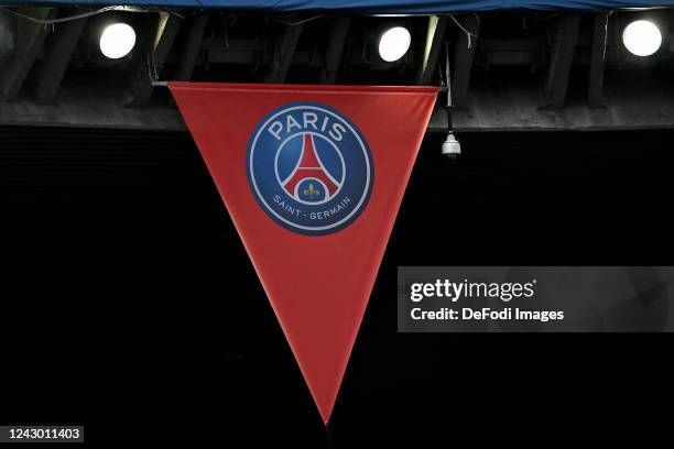 Logo Paris Saint-Germain prior to the UEFA Champions League group H match between Paris Saint-Germain and Juventus at Parc des Princes on September...