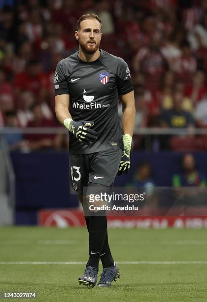 Jan Oblak of Atletico Madrid in action during UEFA Champions League Group B 1st match between Atletico Madrid and Porto at Metropolitano Stadium in...