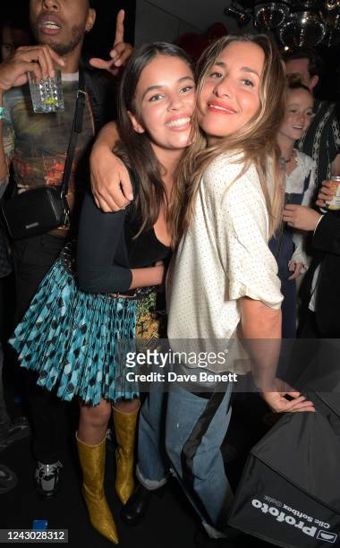 Isabella Henry and Melanie Blatt attend the launch of new podcast "Jaime Winstone's Greatest Night Ever" and Jaime's birthday party at Chateau...