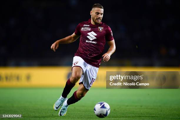 Nikola Vlasic of Torino FC in action during the Serie A football match between Torino FC and US Lecce. Torino FC won 1-0 over US Lecce.