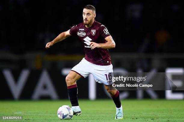 Nikola Vlasic of Torino FC in action during the Serie A football match between Torino FC and US Lecce. Torino FC won 1-0 over US Lecce.