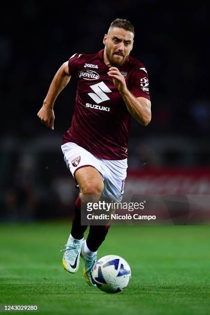 Nikola Vlasic of Torino FC in action during the Serie A football match between Torino FC and US Lecce. Torino FC won 1-0 over US Lecce.