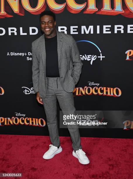 Sam Richardson arrives at the premiere of "Pinocchio" held at the Main Theater at Walt Disney Studios on September 7, 2022 in Burbank, California.