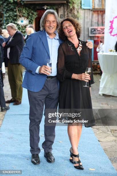 Dr. Hans-Wilhelm Mueller-Wohlfahrt and his wife artist Karin Mueller-Wohlfahrt, also known as Karen Lakar, during the "In the Name of Mozart"...