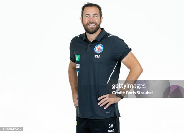 Head coach Sebastian Middeke of 1. FFC Turbine Potsdam poses during the team presentation at Karl-Liebknecht-Stadion on September 8, 2022 in Potsdam,...