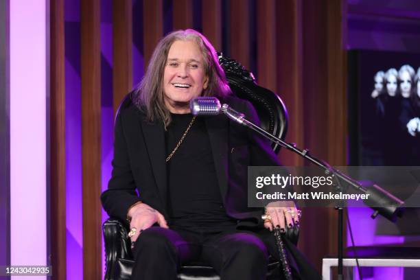 Ozzy Osbourne attends the Ozzy Osbourne Album Special on SiriusXM's Ozzy's Boneyard Channel at at SiriusXM Studios on July 29, 2022 in Los Angeles,...