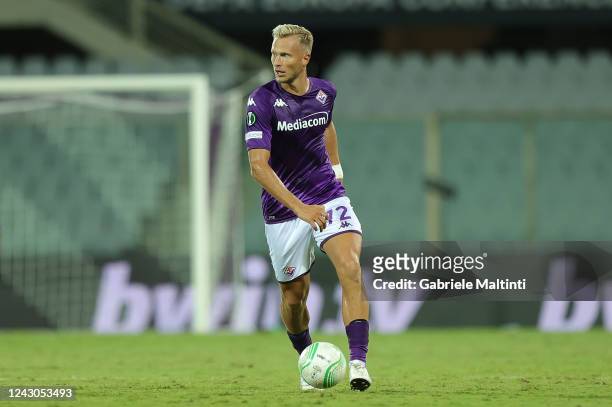 Antonin Barak of ACF Fiorentina in action during the UEFA Europa Conference League group A match between ACF Fiorentina and RÄ«gas Futbola skola at...
